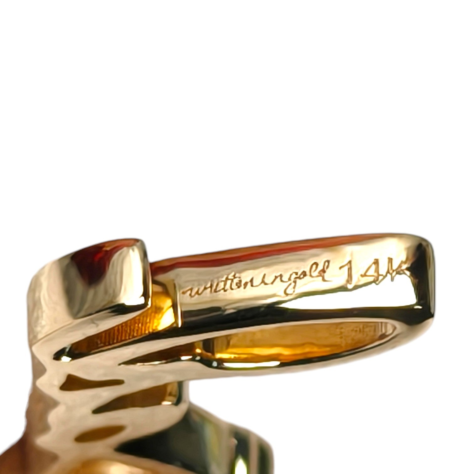 Custom high end earrings engrave jewelry.