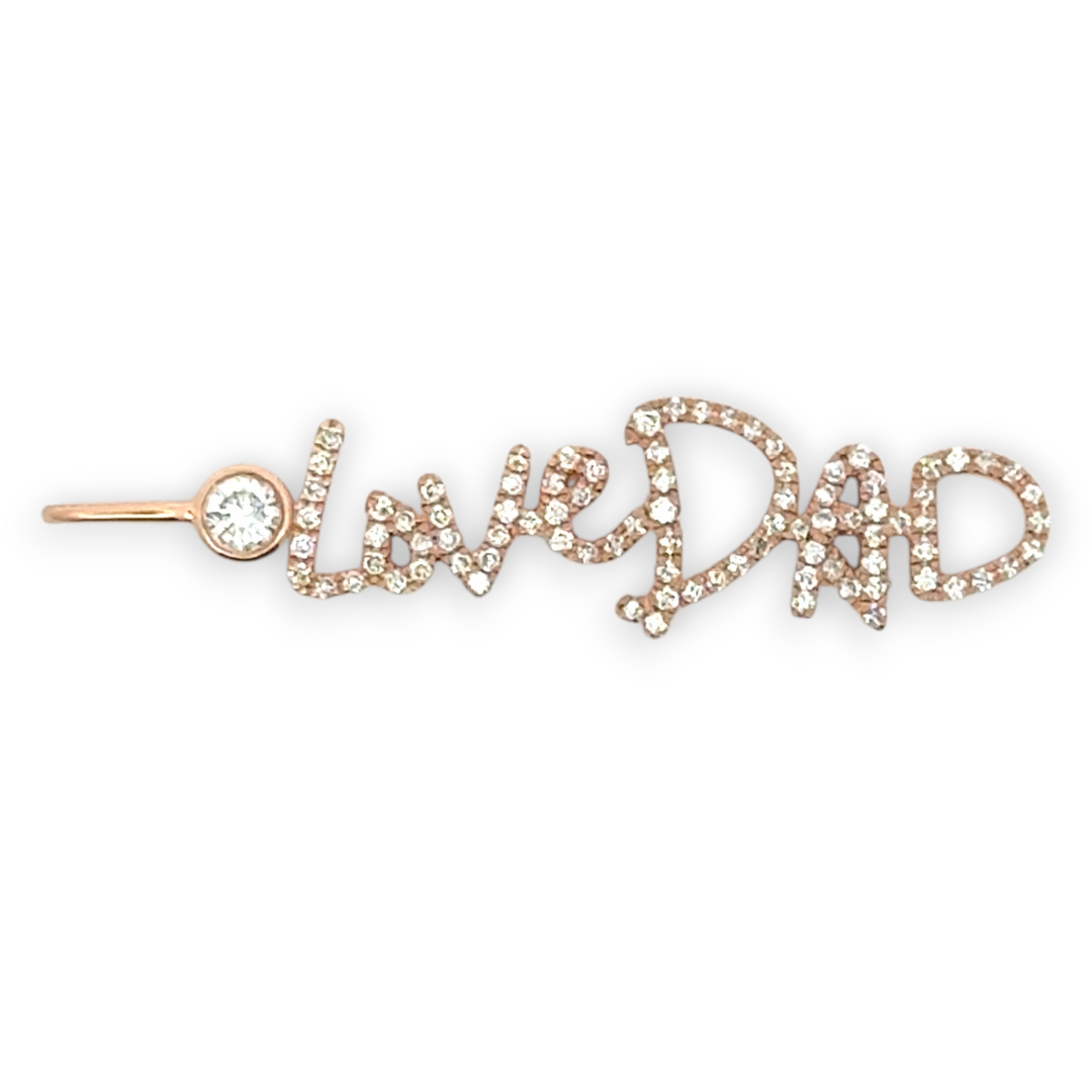14K yellow, white or rose gold
2mm thick

Ethically-sourced, bezel-set round diamond (total weight: ~0.06 cts, excluding pave diamonds)
Pendant height and length vary by piece, and will be approved by you prior to crafting
Optional: 1.1mm diamond-cut chain w/ lobster clasp and adjustable loops for 16, 17 &amp;amp; 18 inch length