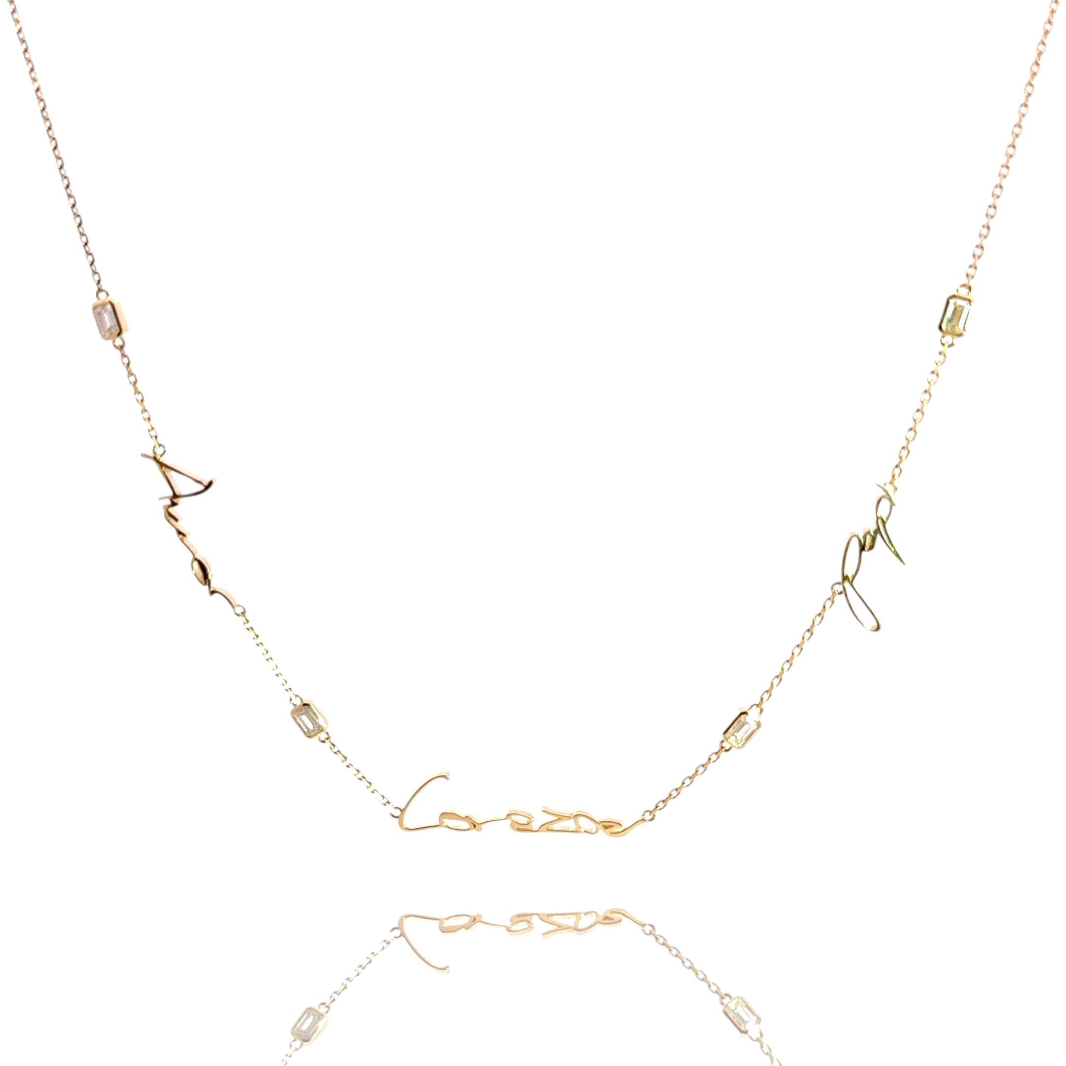 Handwritten Multi-Pendant Necklace