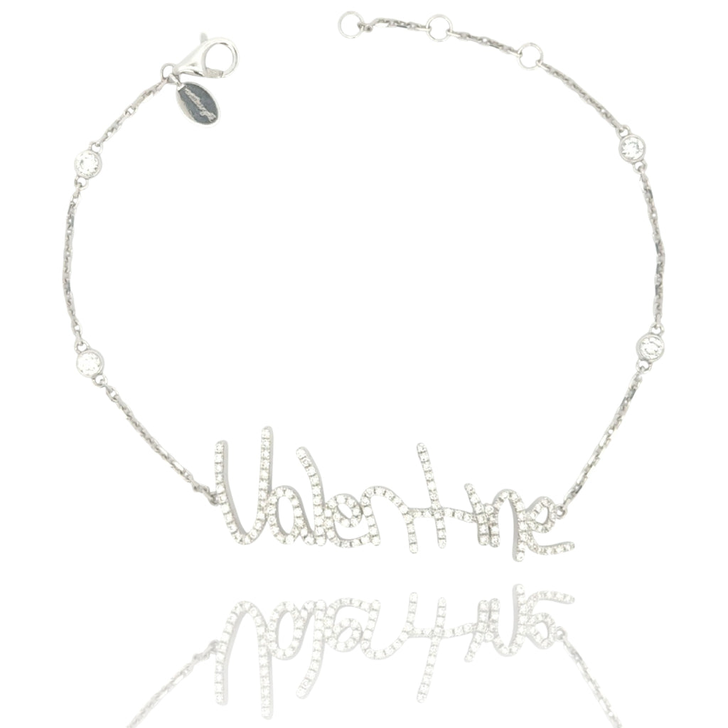 Handwritten Pave Bracelet