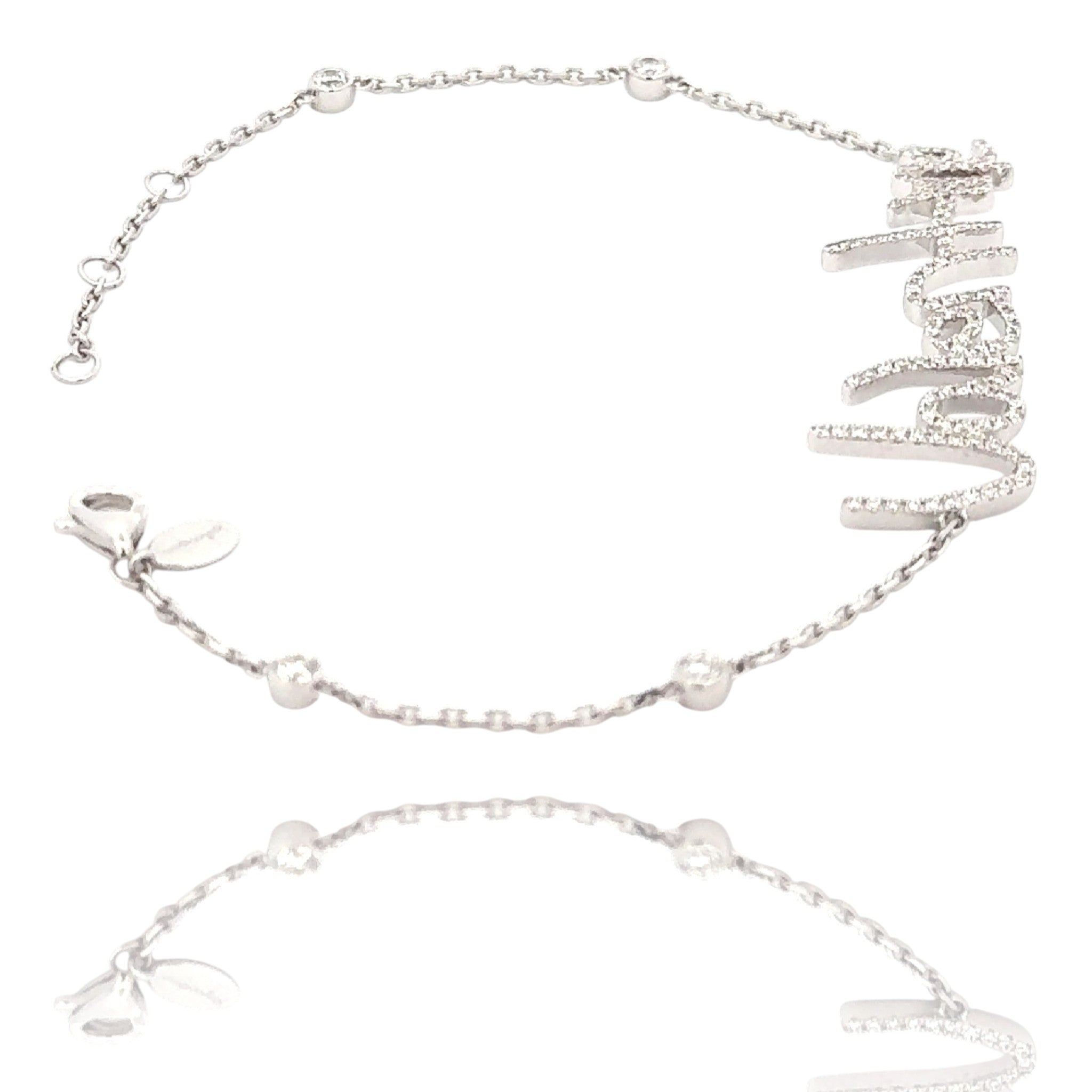 Handwritten Pave Bracelet